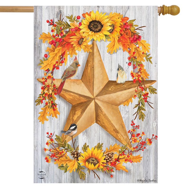 Drapeau de maison rustique d'automne Barnstar