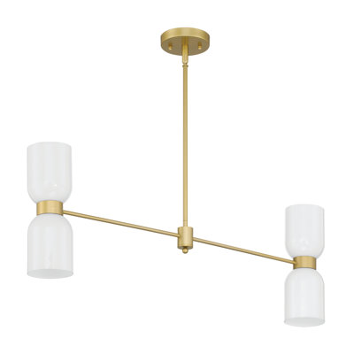 33" W 2-Light Dimmable Linear Chandelier