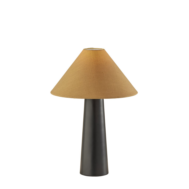Lampe de table 21,5 po Payson, Noir, Moutarde