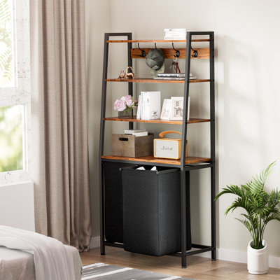 Space-saving Laundry Hamper With 4 Tiers Shelf Multi-functional Laundry Organizer