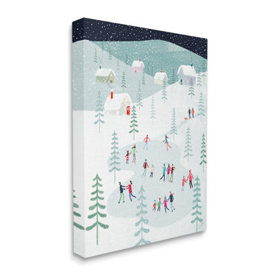 " Ice Skating Families Snowfall "