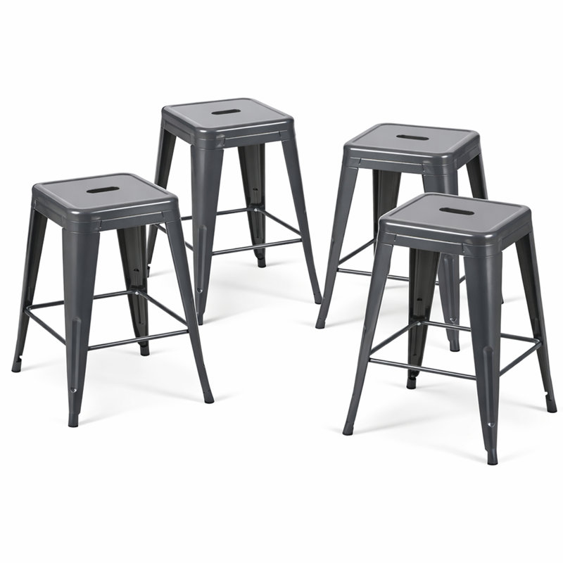 Tabouret de bar 24 po 24 po, Tabouret de comptoir (siège d'une hauteur de 24 p, 4, Gris