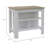 3-Shelf Kitchen Island White and Light Oak-497475548