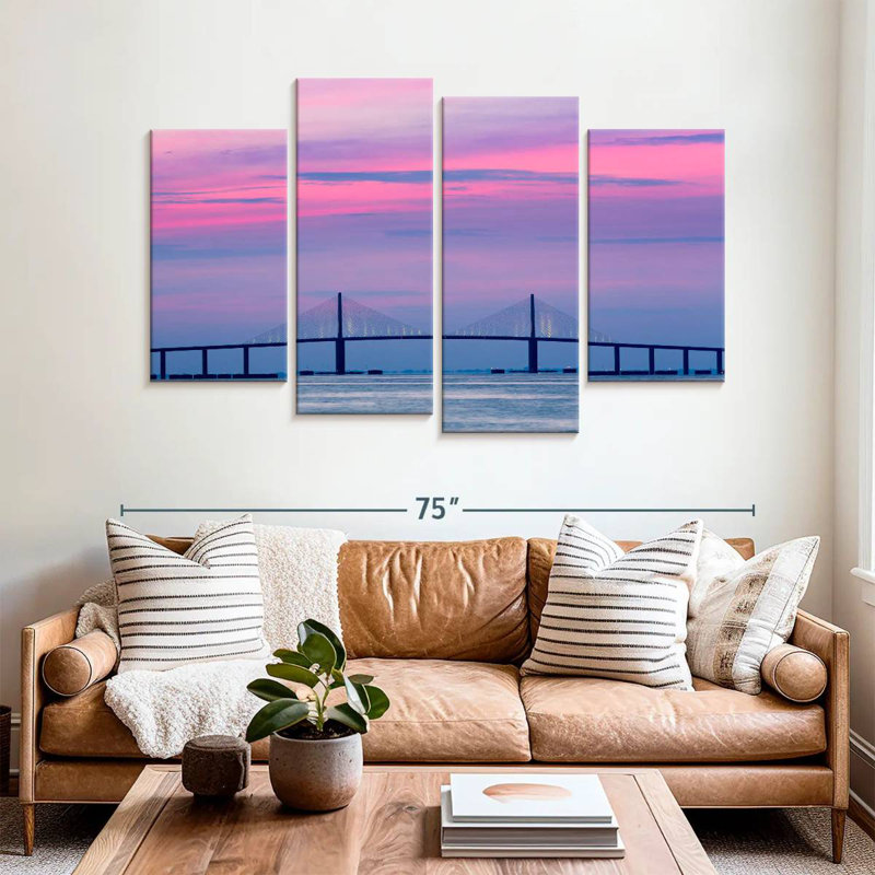 Lilie Pastel Sky Bridge, 42" H x 68" W