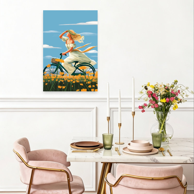 Impression d'art mural abstrait printemps été, 24" H x 16" W