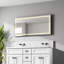 Miroir de salle de bain 55 po x 28 po à DEL avec façade et rétroéclairage - Miroir de salle de bain mural-1328287940