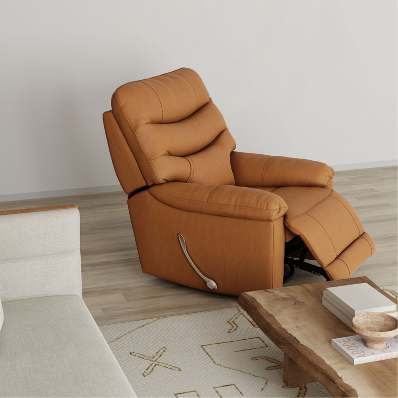Fauteuil inclinable et pivotant avec repose-pieds manuel Global Home, Brun