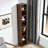 8 Tall Bookcase With Adjustable Shelves, Multi-Functional Double- Media Tower Rack For Home Office, And Easy Design Structure-126094317