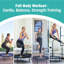 Skywalker Trampoline 40" Folding Fitness Trampoline, Fitness Rebounder with Adjustable Foam Handle, Exercise Trampoline for Adults Indoor/Outdoor