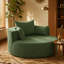 Fauteuil d'appoint pivotant à 360 ° avec 3 coussins amovibles pour le salon, la chambre à coucher, le bureau et l'hôtel, vert