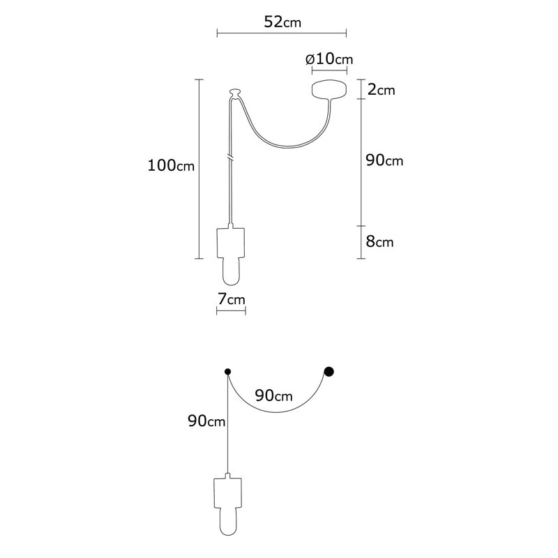 Lustre noir glamour avec structure en métal, hauteur réglable, 19,3 po de diamètre x 39,4 po de hauteur | Douille E 27 (40 W maximum), IP20 | Élégant luminaire pour salon et salle à manger, design élégant et fonctionnel
