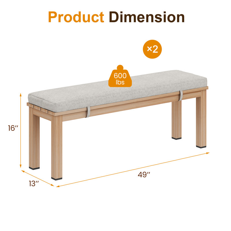 Bancs d'extérieur en aluminium (ensemble de 2), Brun