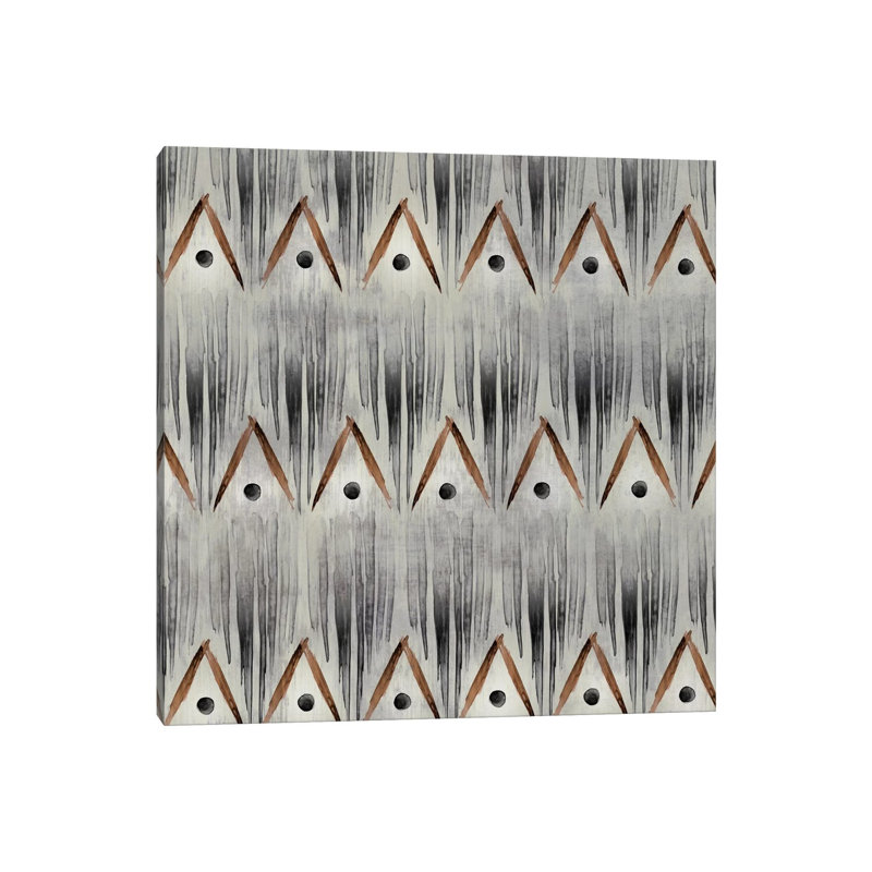 Grey Tribal I by PI Studio - Wrapped Canvas Painting, 30.48 cm H x 30.48 cm W