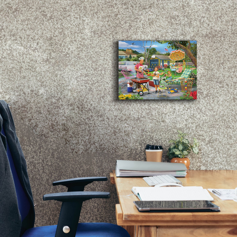 «Cookout» par Bigelow, illustrations sur toile, H 12 po x l 16 po x P 0,75 po