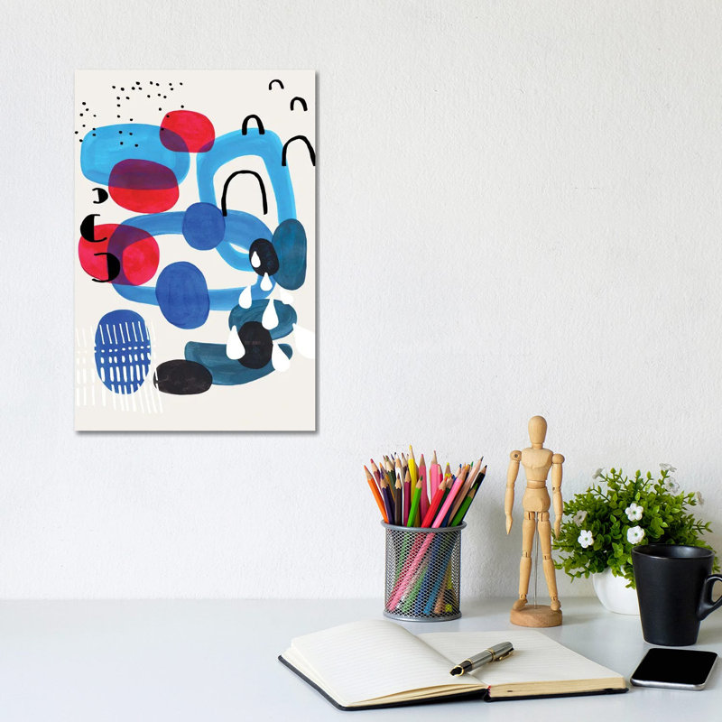 Ocean Pebbles Storm by EnShape - Wrapped Canvas Print, 20.32 cm H x 30.48 cm W