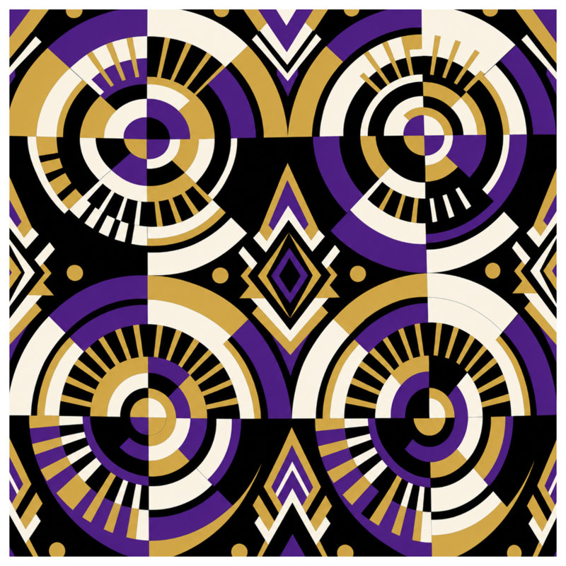 Coussins décoratifs géométriques Art Deco, 16 x 16 inches