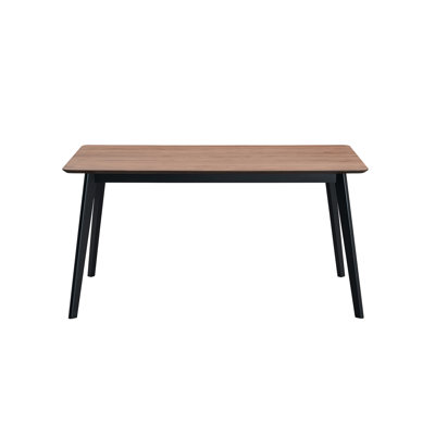 Walnut & Black Dining Table - Rectangular, Wooden Top Legs, 19Mm Thickness, 100Lbs Weight Support, 30" H X 59" W 35" D Finish Rectangular With Limit,