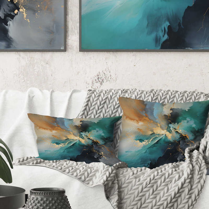 Coussin Lightning Wisdom Of The Ocean - Abstract Fractal