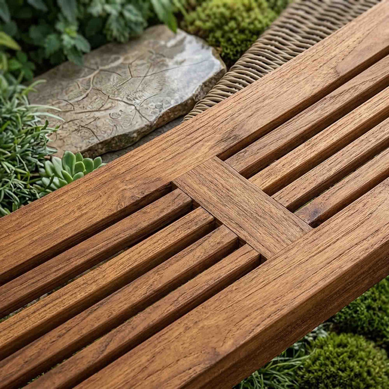 Solid Wood Outdoor Bench