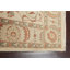 Tapis oriental Oushak beige / rouille / ivoire à teinture végétale noué à la main 7 pi 11 po x 10 pi 4 po
