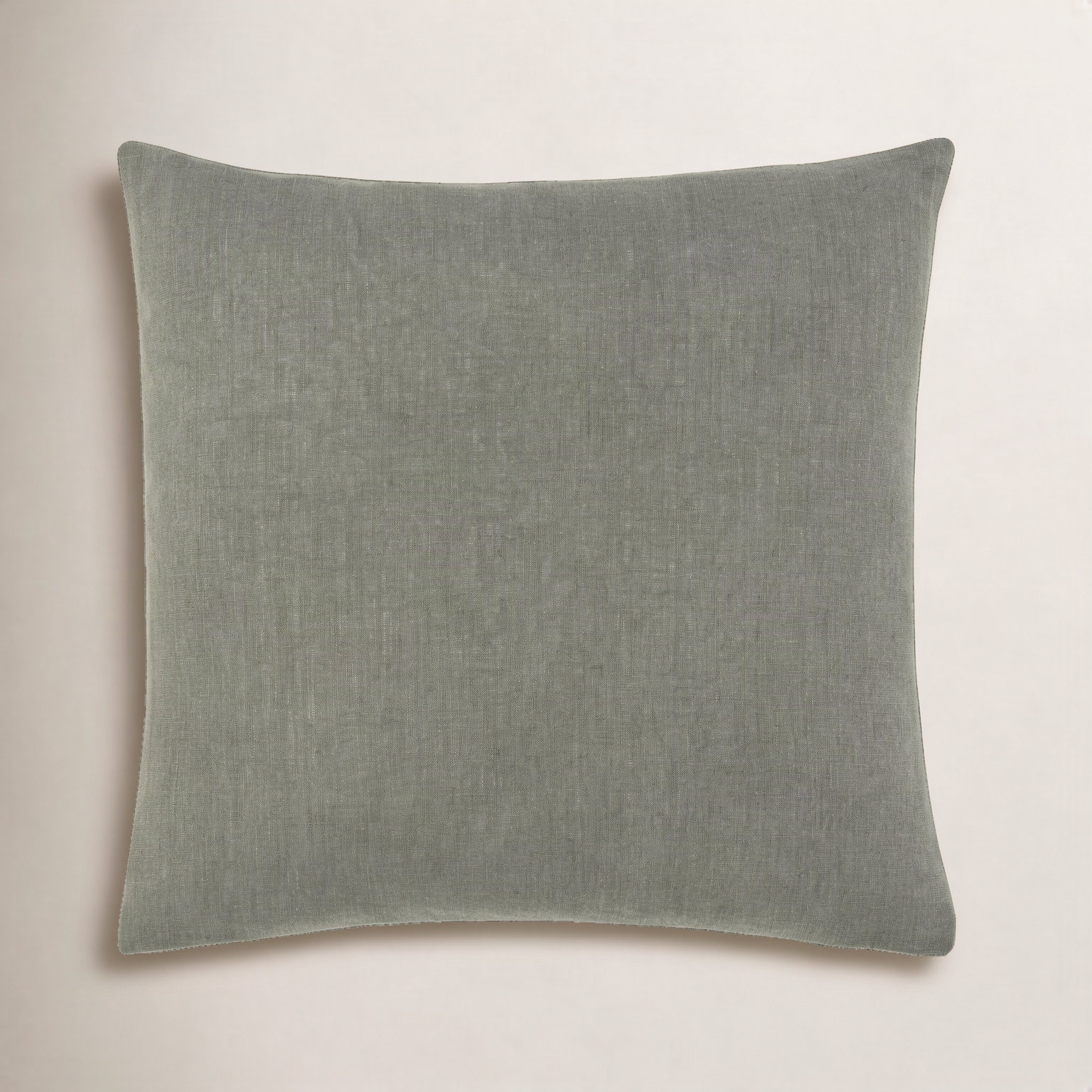 Lanie Linen Throw Pillow, Square 18", Polyester, Dark Green
