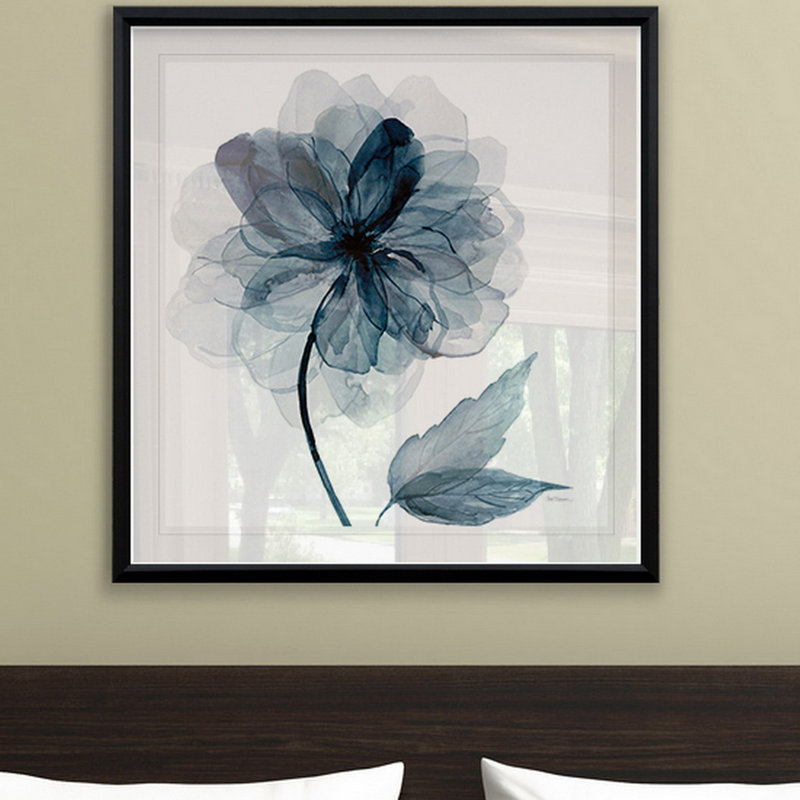 Indigo Bloom I - reproduction de cadre photo, H 17,5 po x l 17,5 po x P 1,5 po