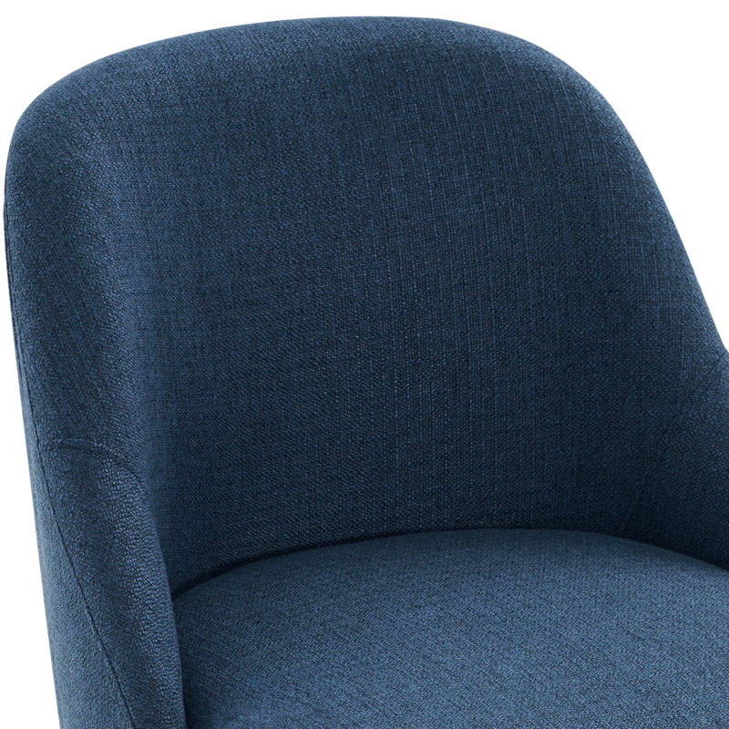 Tabouret de comptoir pivotant 26 po Makylia, Bleu très foncé