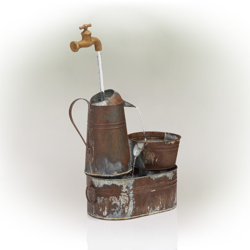 Outdoor Metal Weather Resistant Tabletop Fountain