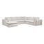 Canapé modulaire Boneless 137,8 * 108,3 po, canapé compressé rembourré pour salon, chambre à coucher, appartement, sans assemblage requis, combinaison gratuite de 7 pièces, tissu en velours côtelé moelleux-1494341695