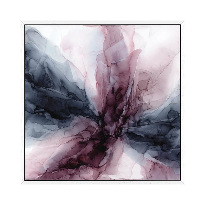 Aubergray II by Elizabeth Karlson - Print on Canvas, White Framed, 93.98 cm H x 93.98 cm W