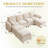 7 Seat Chenille U Shaped Modular Sectional Sofa With Storage-2044176262