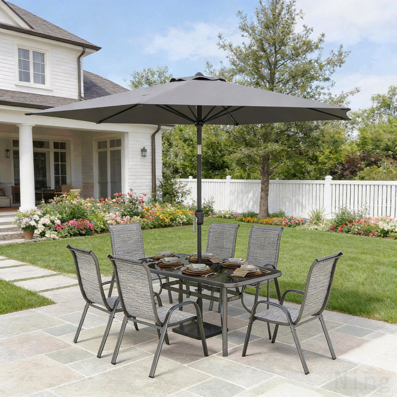 Ensemble de conversation durable, ensemble de mobilier d'extérieur, ensemble de mobilier de patio 8 pièces