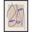 "Abstract Blue Line Art" par Little Dean, reproduction d'art sur toile encadrée-441239527
