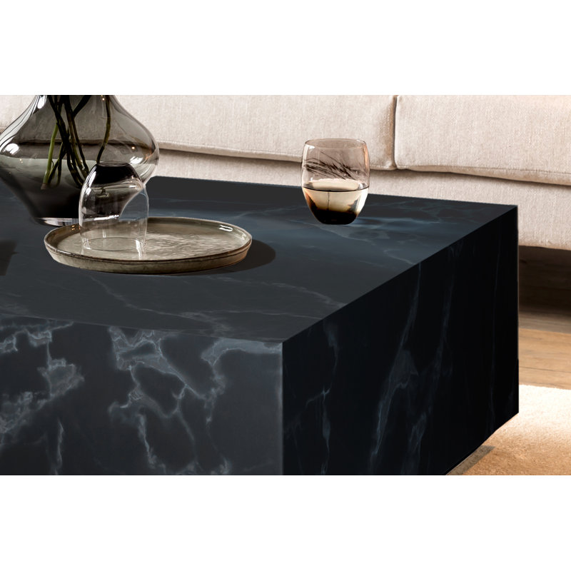 Aavyan Block Coffee Table, Black