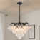 Yader 8 - Light Dimmable Tiered Bubble Chandelier with Textured Globe Glass
