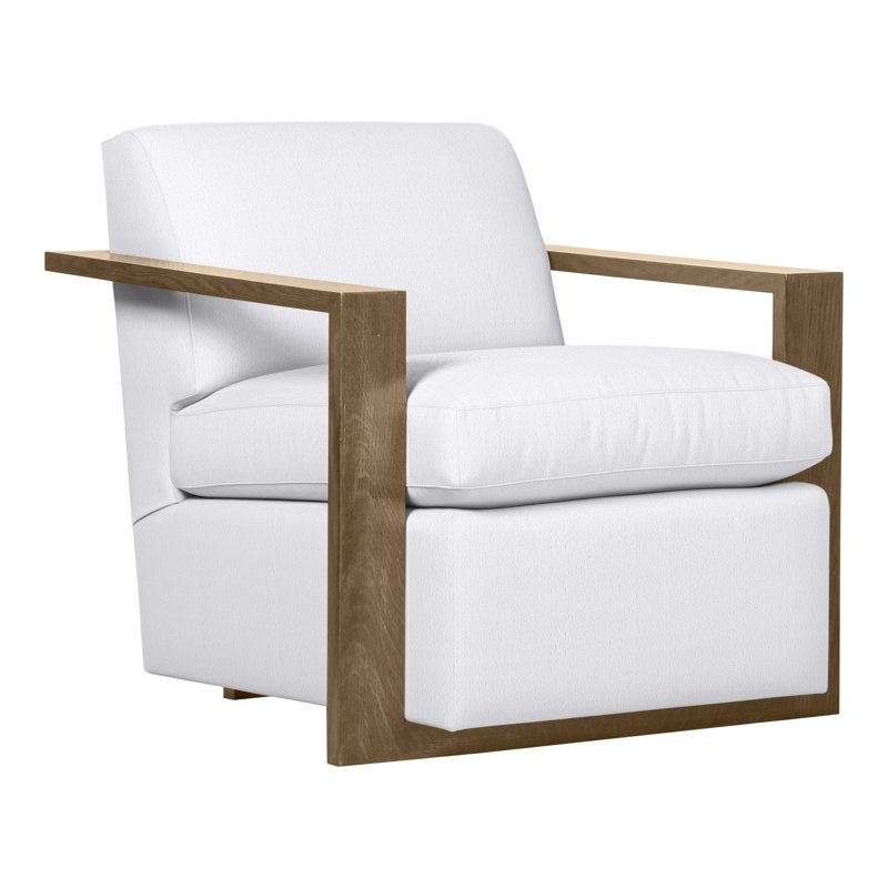 Thom Filicia Home 32" Wide Upholstered Armchair, Hampton, Navada Snow