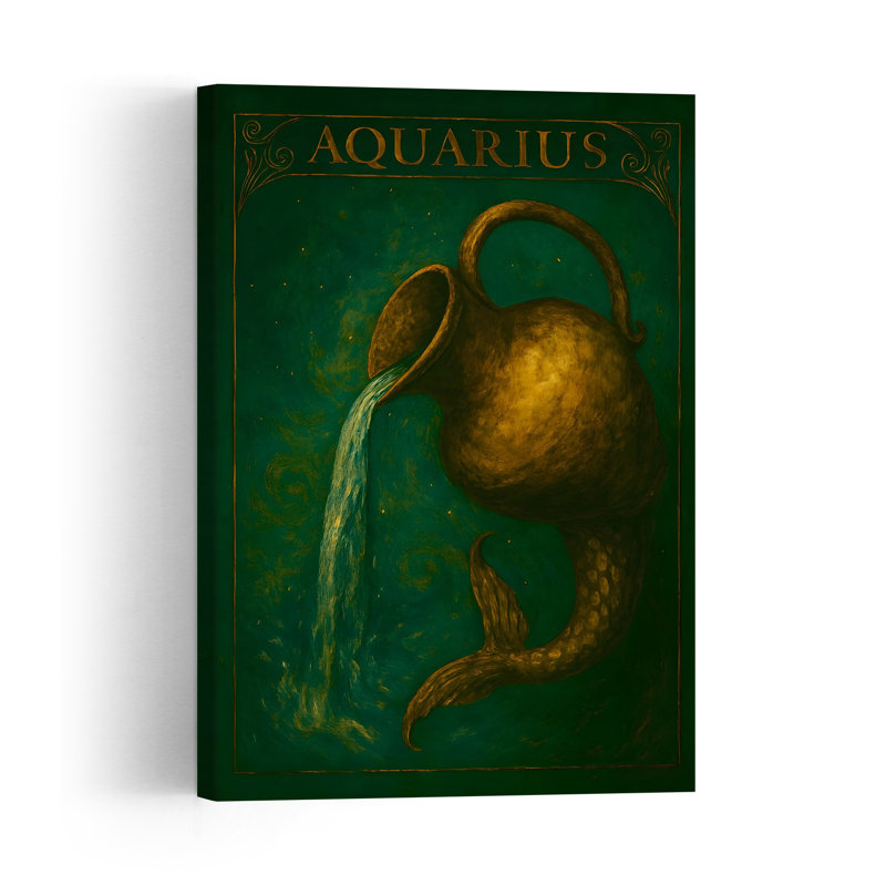 Aquarius Water Bearer Ethereal Mystical Abstract Landscape Nature Wall Art Print, 60.96cm H x 40.64cm W