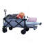 Chariot pliable avec hayon rallongé, chariot de rallonge extra long, chariot de chariot de plage robuste 400 lb avec de grandes roues tout-terrain