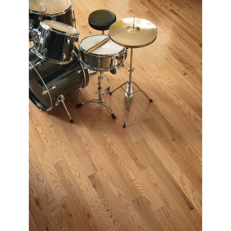 Oak Varying Length Solid Hardwood Flooring, Natural