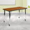 Goddard 28"W x 47.5"L Rectangular Wave Collaborative Grey Adjustable Height Activity Table