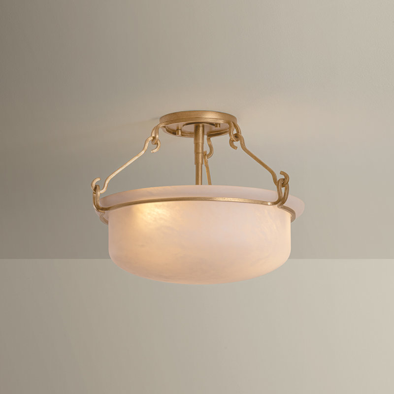 Lowerre Semi Flush, 2 Lights, 11.5" H x 16.5" W x 16.5" D
