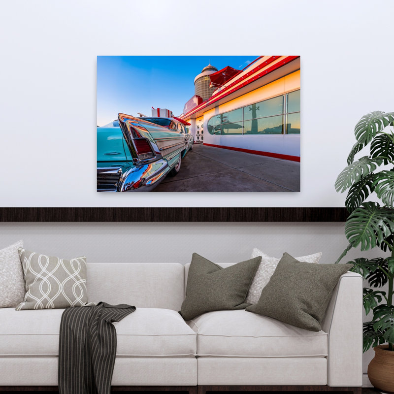 Nostalgic 1950'S Americana Contemporary Wall Art, 32" H x 48" W