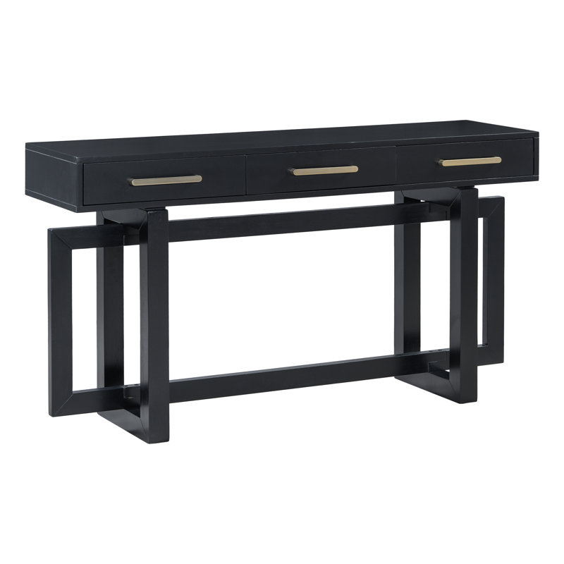 Modern Minimalist Console Table, Black