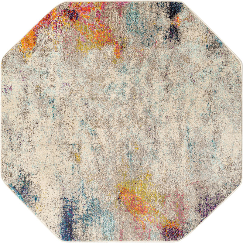 Patrocinia Abstract Indoor Rug, Octagon 5' x 5'