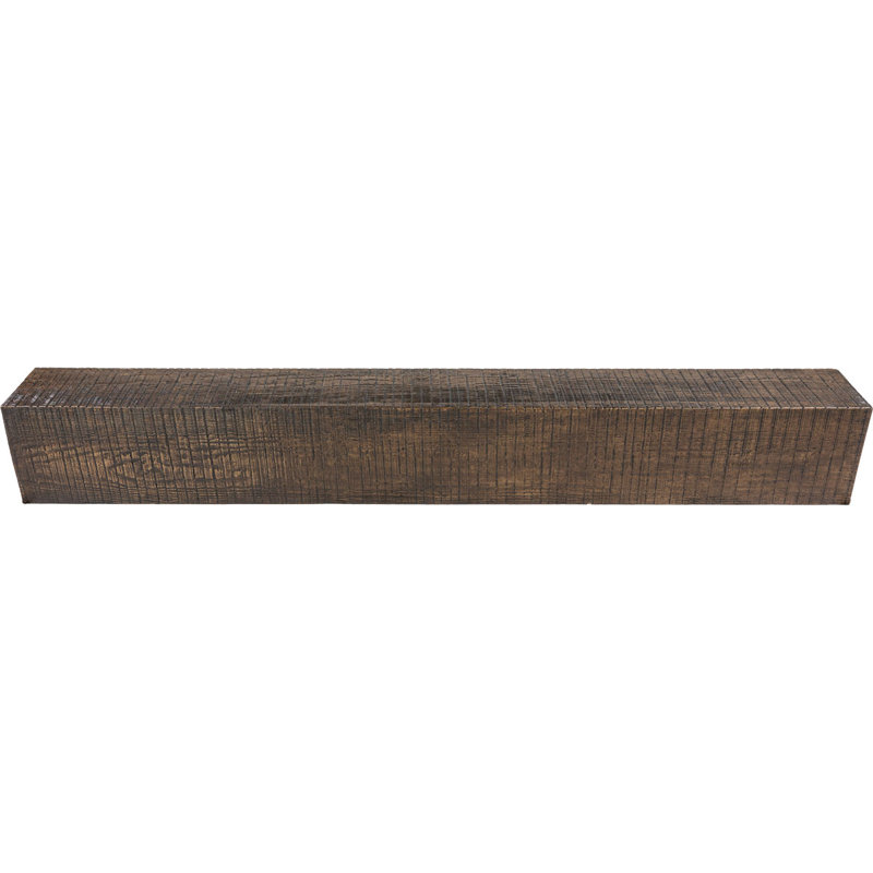 Poutre de plafond en faux bois à 3 côtés (poutre en U), H 9,5 po x l 9,5 po x P 96 po, Brun Kona