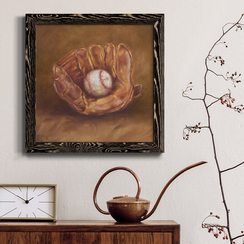 Rustic Sports III - Toile encadrée de qualité supérieure - prête à être accrochée, Cadre noir, H 31,5 po x l 31,5 po x P 1 po