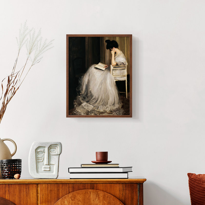 «Vintage Portrait Print Cxxxi» sur papier, Noyer, H 14 po x l 11 po
