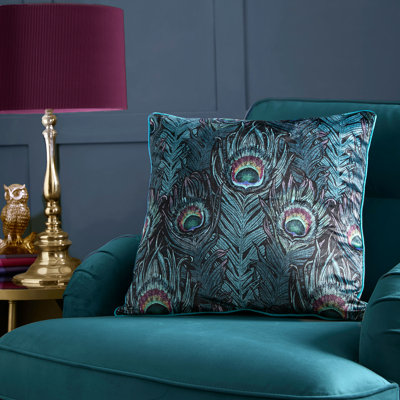 Dandy Peacock 100% Polyester Cushion Cover