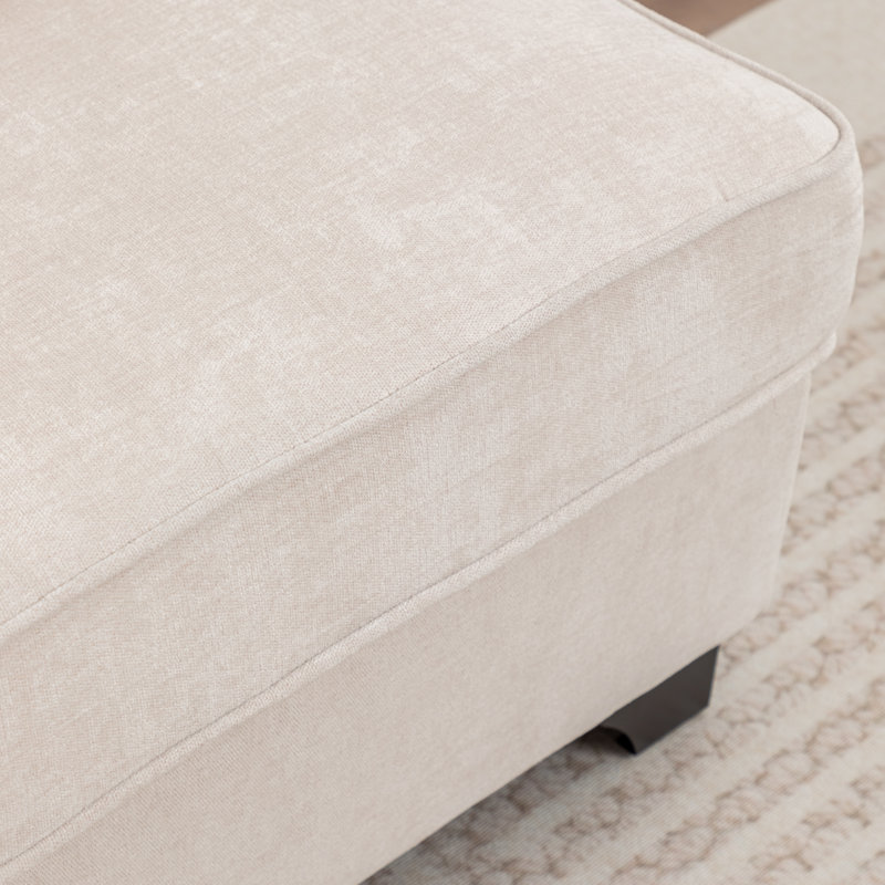 Bennett Upholstered Armless Chair, Beige