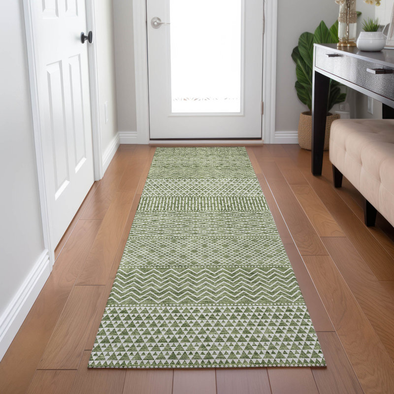 Tapis Tisdell avec envers antidérapant, Tapis de couloir 2 pi 3 po x 7 pi 6 po